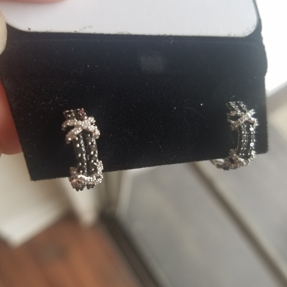 *SOLD* LeVian 14k white gold diamond earrings